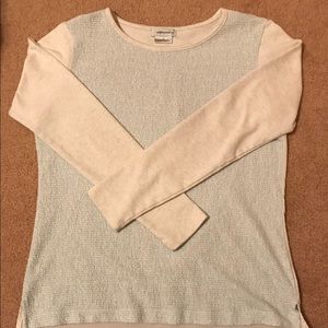 Beautiful ice blue silver blouse with sheer back